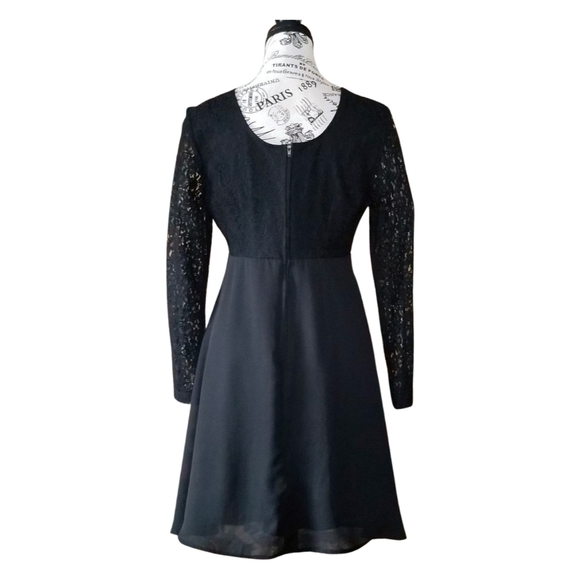 90s Black vamp goth Lace Dress – Size M - Picture 3 of 5
